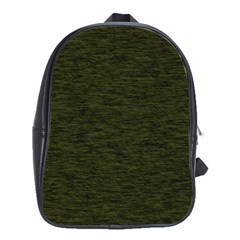 Army Green Color Textured School Bag (XL)