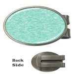 Biscay Green Texture  Money Clips (Oval)  Front