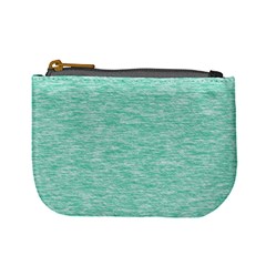 Biscay Green Texture  Mini Coin Purse by SpinnyChairDesigns