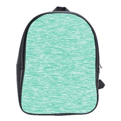 Biscay Green Texture  School Bag (xl) by SpinnyChairDesigns