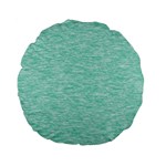 Biscay Green Texture  Standard 15  Premium Flano Round Cushions Front