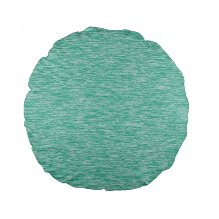 Biscay Green Texture  Standard 15  Premium Flano Round Cushions