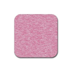 Blush Pink Textured Rubber Coaster (square)  by SpinnyChairDesigns