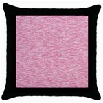 Blush Pink Textured Throw Pillow Case (Black) Front