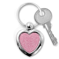 Blush Pink Textured Key Chain (heart) by SpinnyChairDesigns