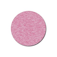 Blush Pink Textured Rubber Round Coaster (4 Pack)  by SpinnyChairDesigns