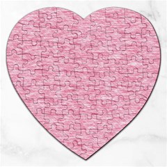 Blush Pink Textured Jigsaw Puzzle (heart) by SpinnyChairDesigns