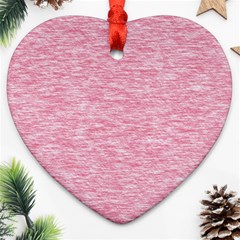 Blush Pink Textured Heart Ornament (two Sides) by SpinnyChairDesigns