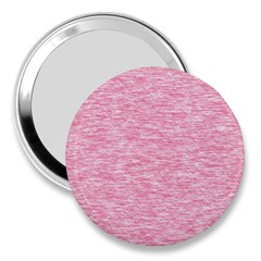 Blush Pink Textured 3  Handbag Mirrors by SpinnyChairDesigns