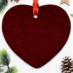 Dark Red Texture Ornament (Heart) Front