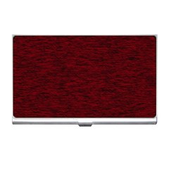 Dark Red Texture Business Card Holder by SpinnyChairDesigns