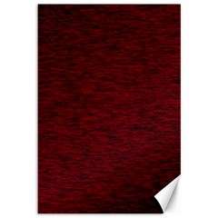 Dark Red Texture Canvas 12  X 18  by SpinnyChairDesigns