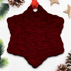 Dark Red Texture Ornament (snowflake) by SpinnyChairDesigns