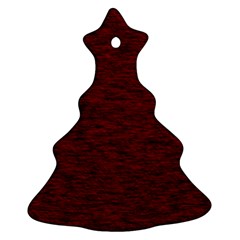 Dark Red Texture Ornament (christmas Tree)  by SpinnyChairDesigns