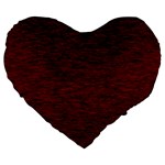 Dark Red Texture Large 19  Premium Heart Shape Cushions Front