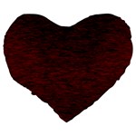 Dark Red Texture Large 19  Premium Heart Shape Cushions Back