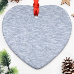 Fade Pale Blue Texture Heart Ornament (two Sides) by SpinnyChairDesigns