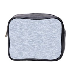 Fade Pale Blue Texture Mini Toiletries Bag (two Sides) by SpinnyChairDesigns