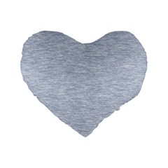 Fade Pale Blue Texture Standard 16  Premium Heart Shape Cushions by SpinnyChairDesigns