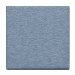 Faded Denim Blue Texture Tile Coaster by SpinnyChairDesigns