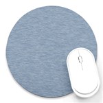 Faded Denim Blue Texture Round Mousepads Front