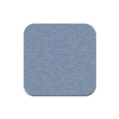 Faded Denim Blue Texture Rubber Square Coaster (4 Pack)  by SpinnyChairDesigns