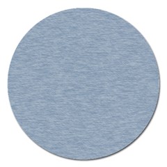 Faded Denim Blue Texture Magnet 5  (round) by SpinnyChairDesigns