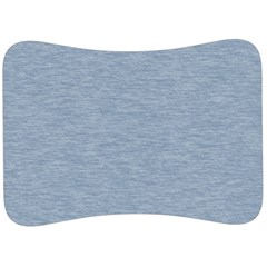 Faded Denim Blue Texture Velour Seat Head Rest Cushion by SpinnyChairDesigns