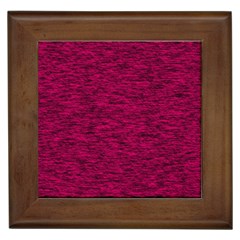 Fuschia Pink Texture Framed Tile by SpinnyChairDesigns