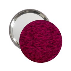 Fuschia Pink Texture 2 25  Handbag Mirrors by SpinnyChairDesigns