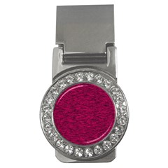 Fuschia Pink Texture Money Clips (cz)  by SpinnyChairDesigns