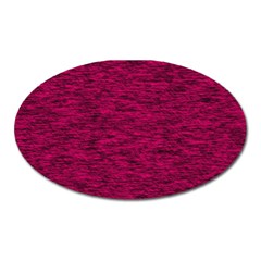 Fuschia Pink Texture Oval Magnet by SpinnyChairDesigns