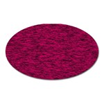 Fuschia Pink Texture Oval Magnet Front