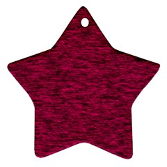 Fuschia Pink Texture Star Ornament (two Sides) by SpinnyChairDesigns