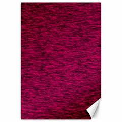 Fuschia Pink Texture Canvas 12  X 18  by SpinnyChairDesigns