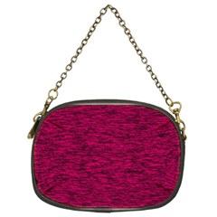 Fuschia Pink Texture Chain Purse (two Sides) by SpinnyChairDesigns