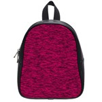 Fuschia Pink Texture School Bag (Small) Front