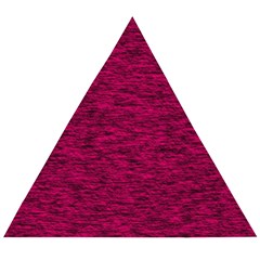 Fuschia Pink Texture Wooden Puzzle Triangle by SpinnyChairDesigns