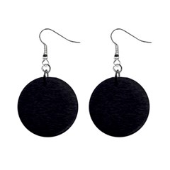 Black Color Texture Mini Button Earrings by SpinnyChairDesigns