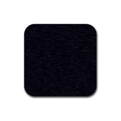 Black Color Texture Rubber Square Coaster (4 Pack)  by SpinnyChairDesigns