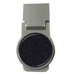 Black Color Texture Money Clips (Round)  Front