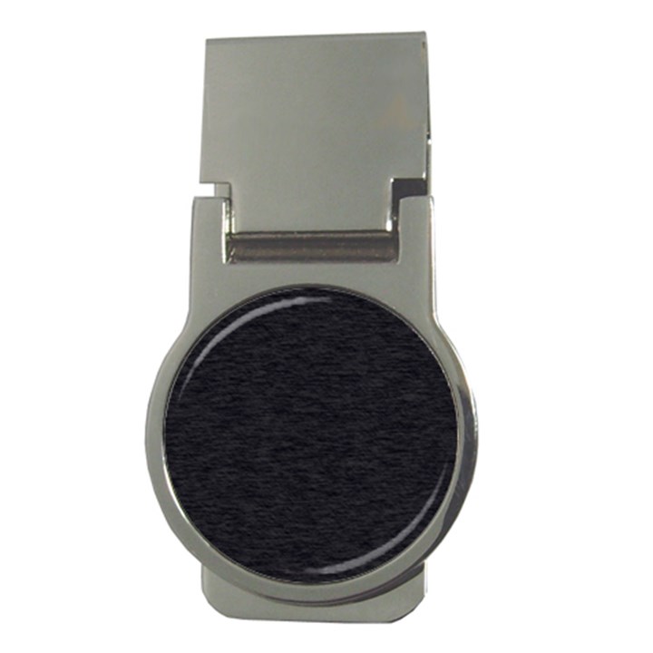 Black Color Texture Money Clips (Round) 