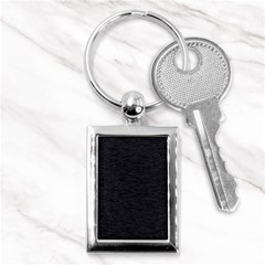 Black Color Texture Key Chain (rectangle) by SpinnyChairDesigns