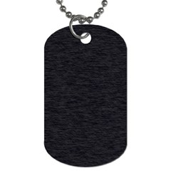 Black Color Texture Dog Tag (one Side) by SpinnyChairDesigns