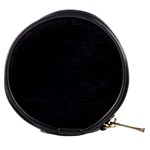 Black Color Texture Mini Makeup Bag Front