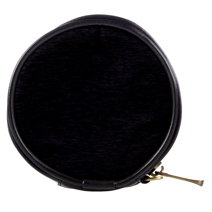 Black Color Texture Mini Makeup Bag