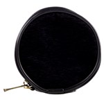 Black Color Texture Mini Makeup Bag Back