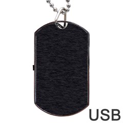 Black Color Texture Dog Tag Usb Flash (two Sides) by SpinnyChairDesigns