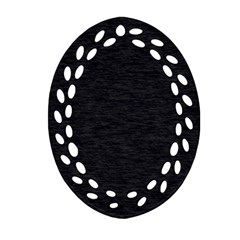 Black Color Texture Ornament (oval Filigree) by SpinnyChairDesigns