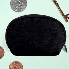 Black Color Texture Accessory Pouch (large) by SpinnyChairDesigns